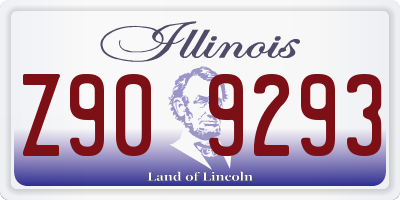IL license plate Z909293