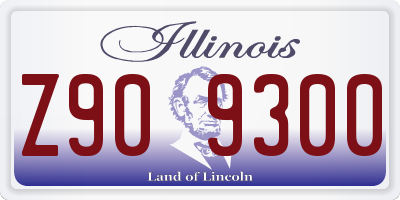 IL license plate Z909300