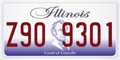IL license plate Z909301