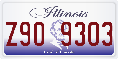 IL license plate Z909303