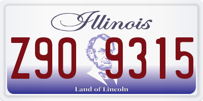 IL license plate Z909315