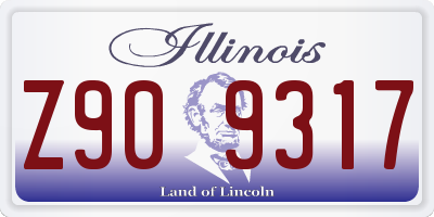 IL license plate Z909317