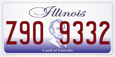 IL license plate Z909332