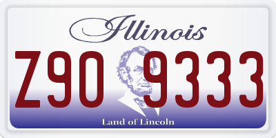 IL license plate Z909333