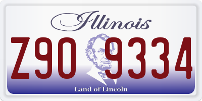 IL license plate Z909334