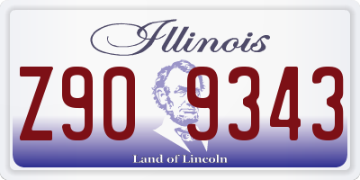 IL license plate Z909343