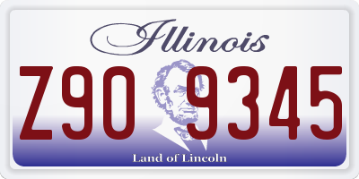 IL license plate Z909345