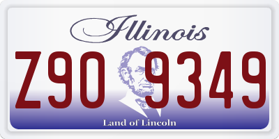 IL license plate Z909349
