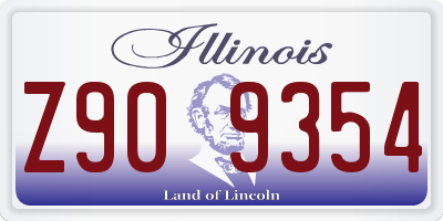 IL license plate Z909354