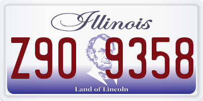 IL license plate Z909358