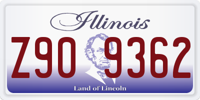 IL license plate Z909362