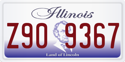 IL license plate Z909367