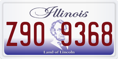 IL license plate Z909368