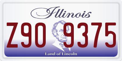 IL license plate Z909375