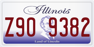 IL license plate Z909382