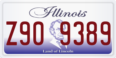 IL license plate Z909389