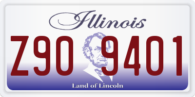 IL license plate Z909401