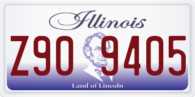 IL license plate Z909405