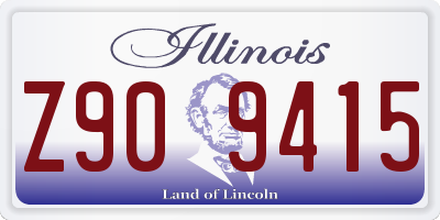 IL license plate Z909415