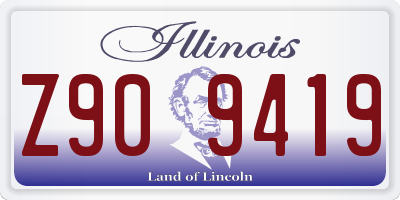 IL license plate Z909419