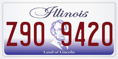 IL license plate Z909420