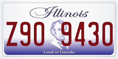IL license plate Z909430
