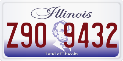 IL license plate Z909432