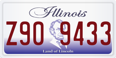 IL license plate Z909433