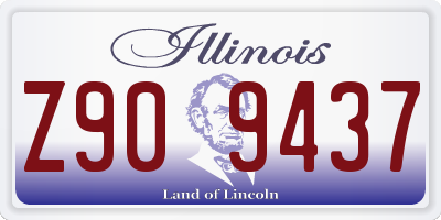 IL license plate Z909437