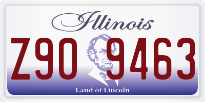 IL license plate Z909463