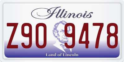 IL license plate Z909478