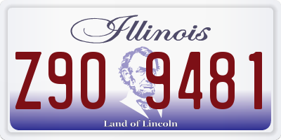 IL license plate Z909481