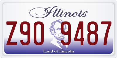IL license plate Z909487
