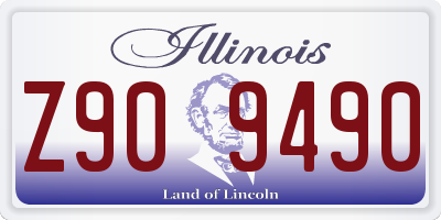 IL license plate Z909490