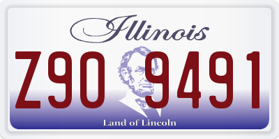 IL license plate Z909491