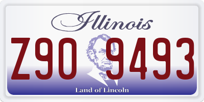 IL license plate Z909493