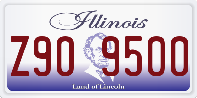 IL license plate Z909500