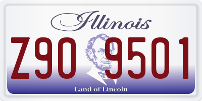 IL license plate Z909501