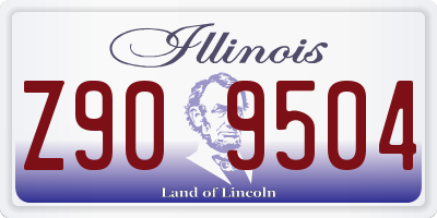 IL license plate Z909504