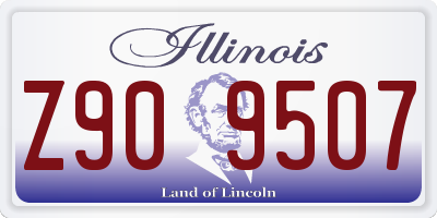 IL license plate Z909507