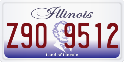 IL license plate Z909512