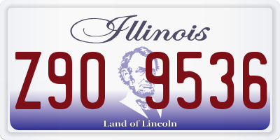 IL license plate Z909536