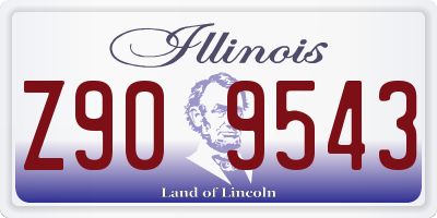 IL license plate Z909543