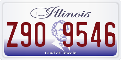 IL license plate Z909546