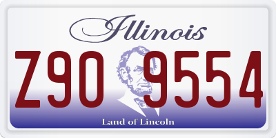 IL license plate Z909554