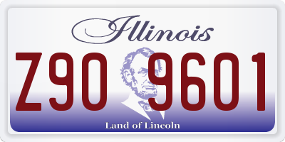 IL license plate Z909601