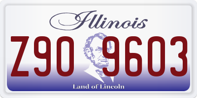IL license plate Z909603