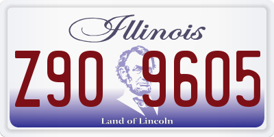 IL license plate Z909605