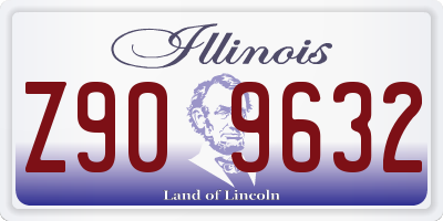 IL license plate Z909632