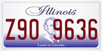IL license plate Z909636